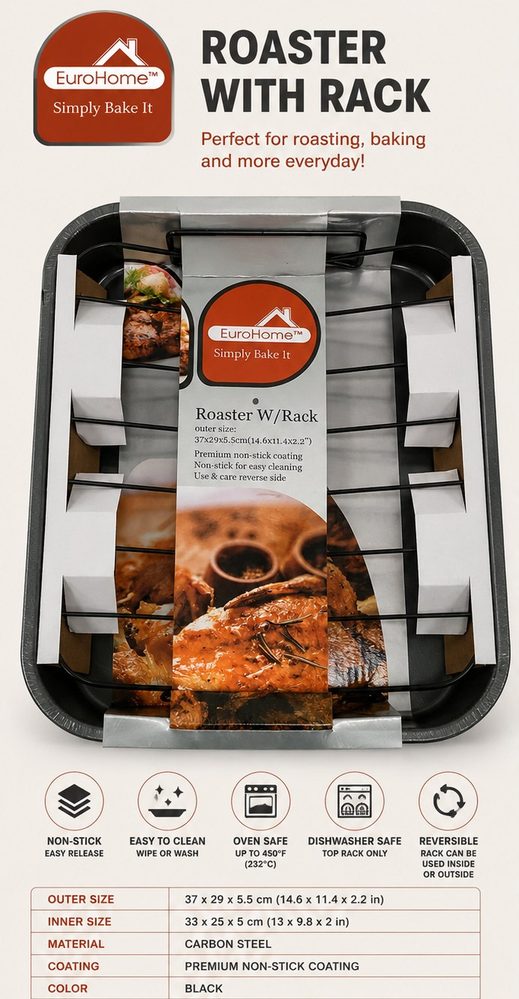 Roaster with Rack (EuroHome)