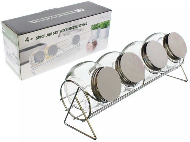 Spice Jar Set w/ Metal Rack