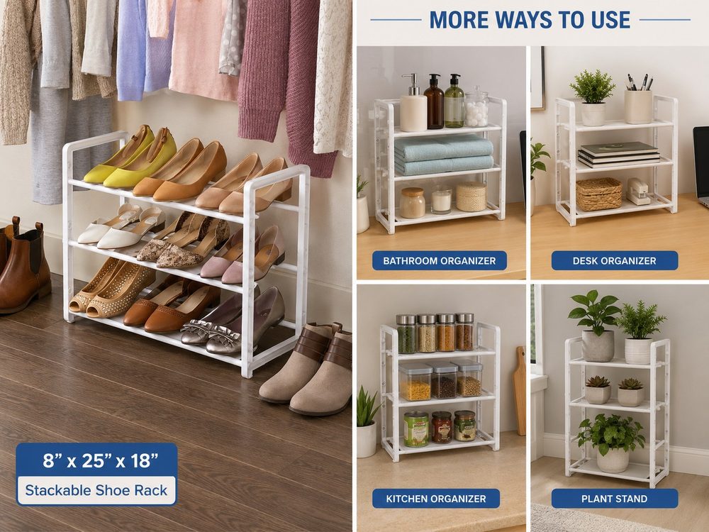 Stackable Shoe Rack (Whitmor)