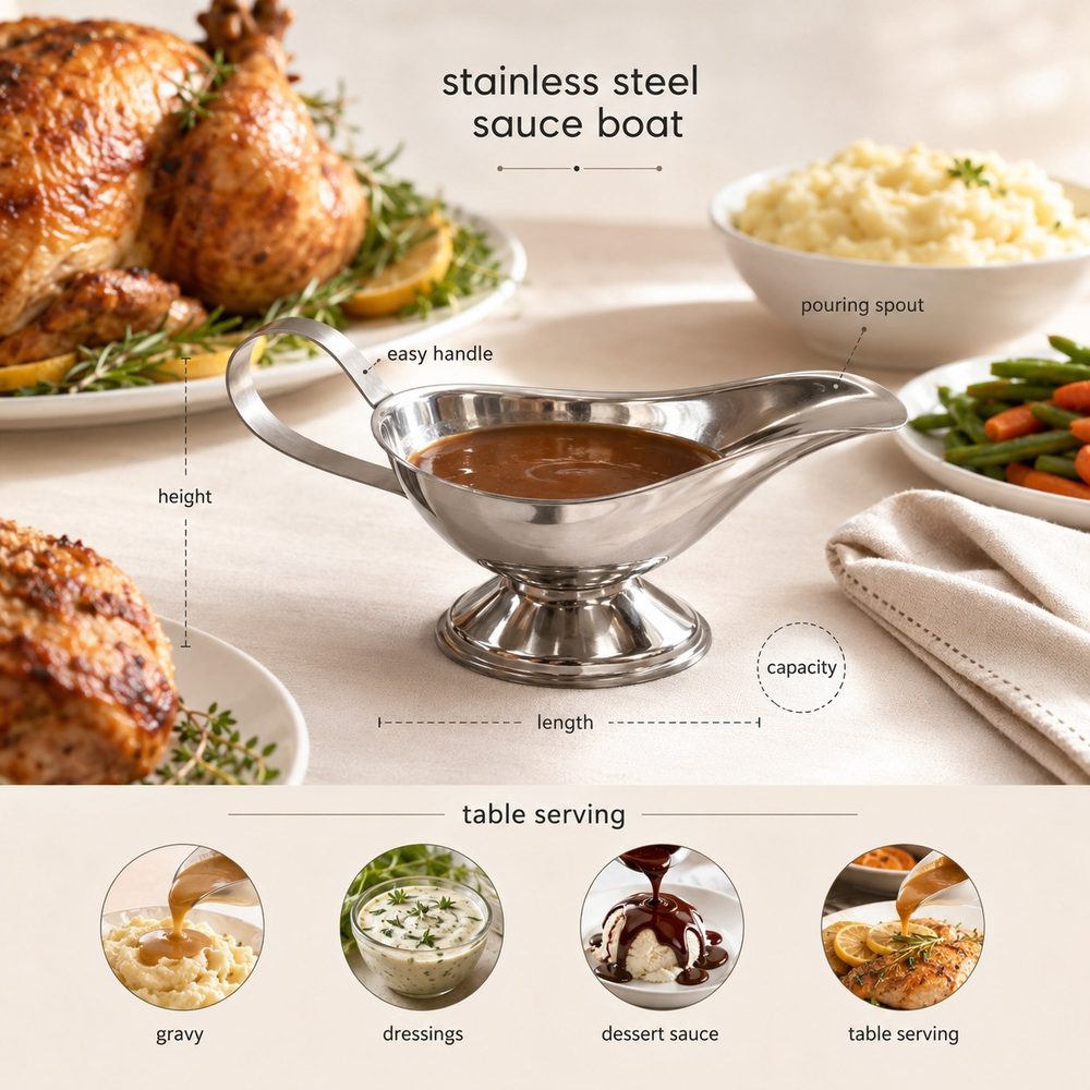 Stainless Steel Sauce Boat