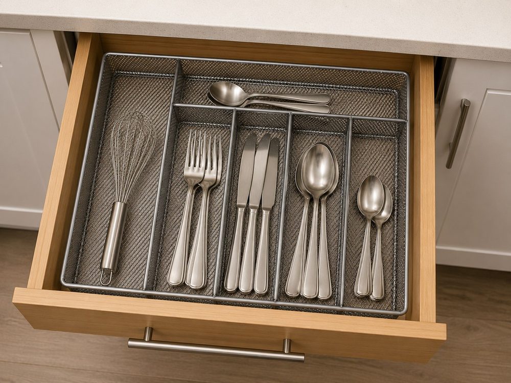 Steel Cutlery Drawer Organizer (5*23.4*31.7cm)