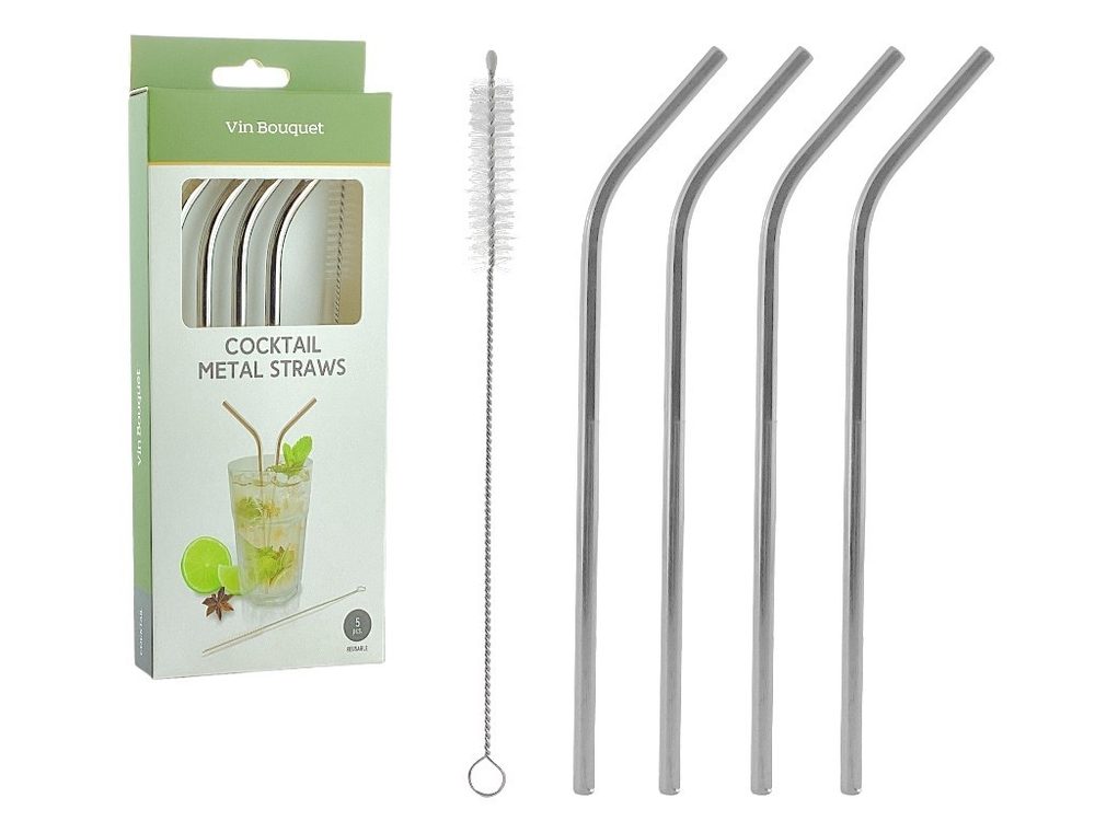 Cocktail Straws (Stainless Steel Set)