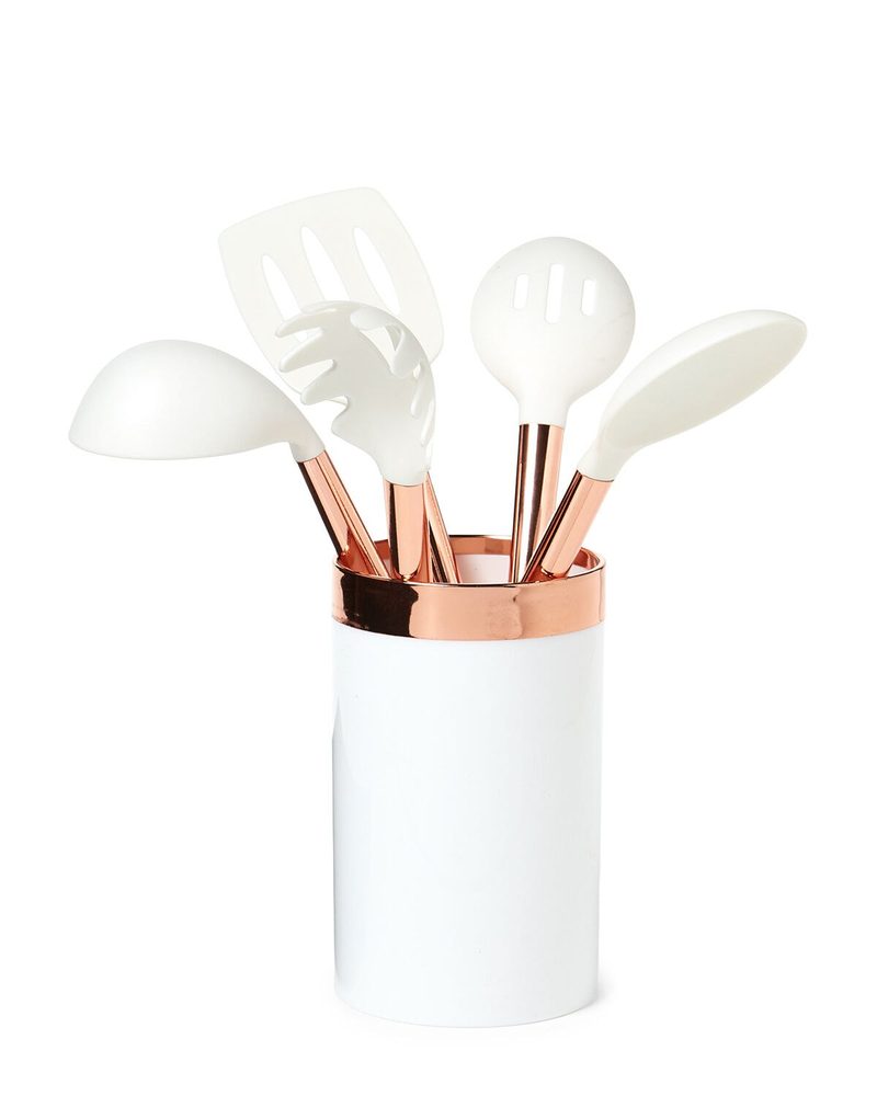 Utensil Set (Elle Decor White/Rose Gold)