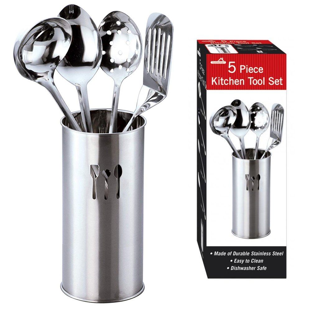 Kitchen Utensil Set (EuroHome, 5pc Stainless Steel)