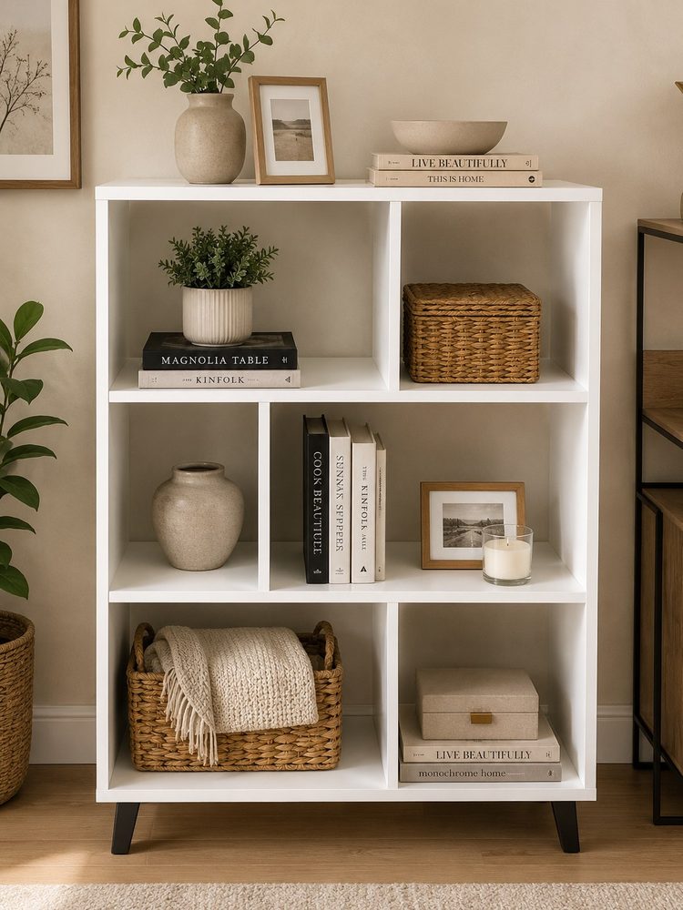 White Sectional Shelf Unit