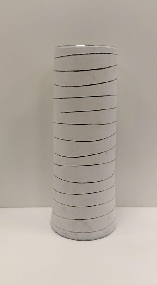 White & Silver Ceramic Vase44