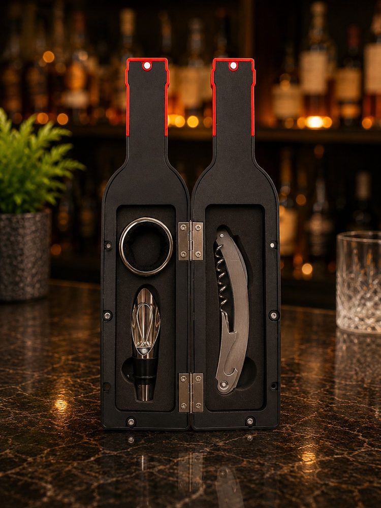 Wine Gift Set (closes into the shape of a bottle)