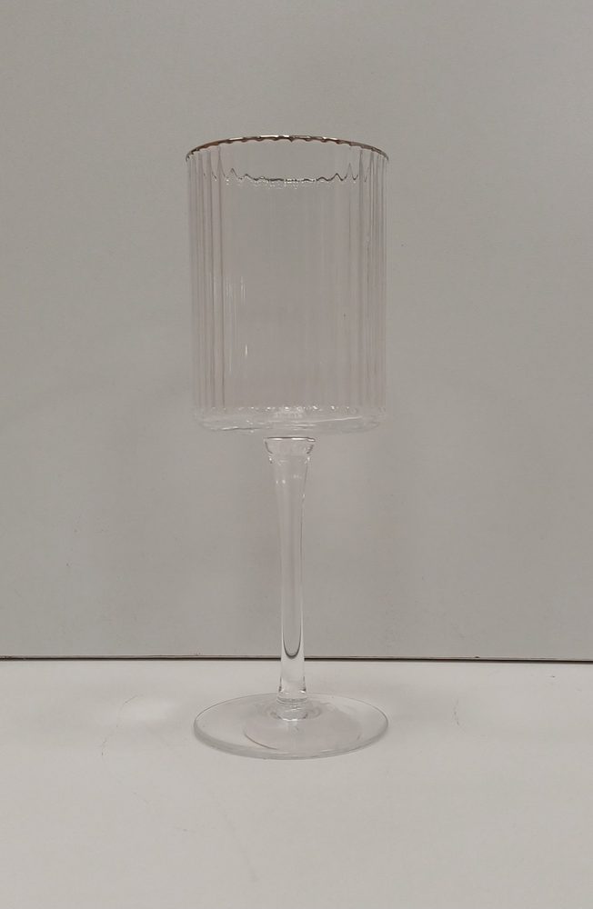 Wine Glass (Silver Rim)