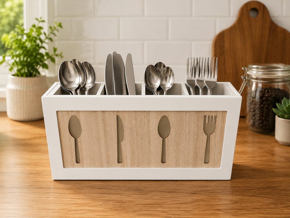 Wooden Cutlery Holder